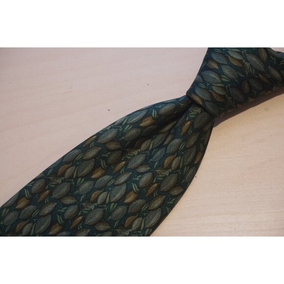 Salvatore Ferragamo Green Lime Tree MAXI Print 100% Silk Tie Made Italy